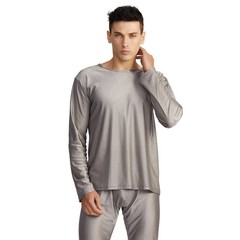 Men EMF EMI Shielding Long Sleeve Top 100% Silver Fiber Anti-Radiation Shirt