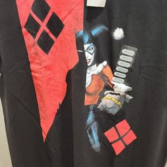 DC COMICS HALF BATMAN HALF HARLEY QUINN TEE T-SHIRT MEN SIZE M / MEDIUM NEW