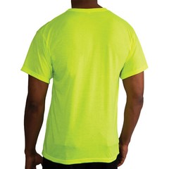 Men’s Safety Green Moisture Wicking Short Sleeve T-Shirt With Chest Pocket