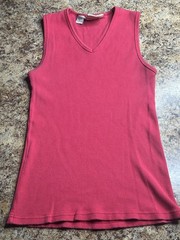 Vintage Men’s Black V Neck Tank Top Red Tank Top Large International Male
