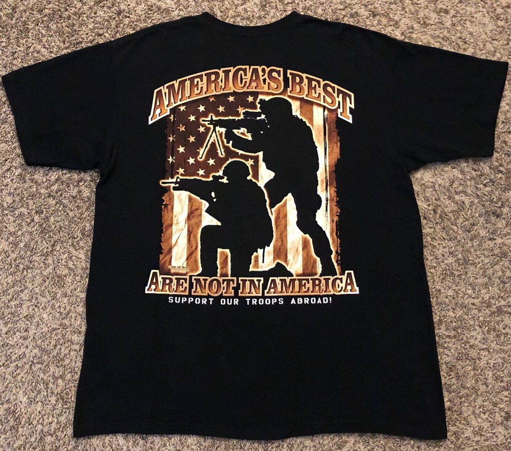 7.62 Design America’s Best Are Not In America 2010 Men’s Black T-Shirt Size XL