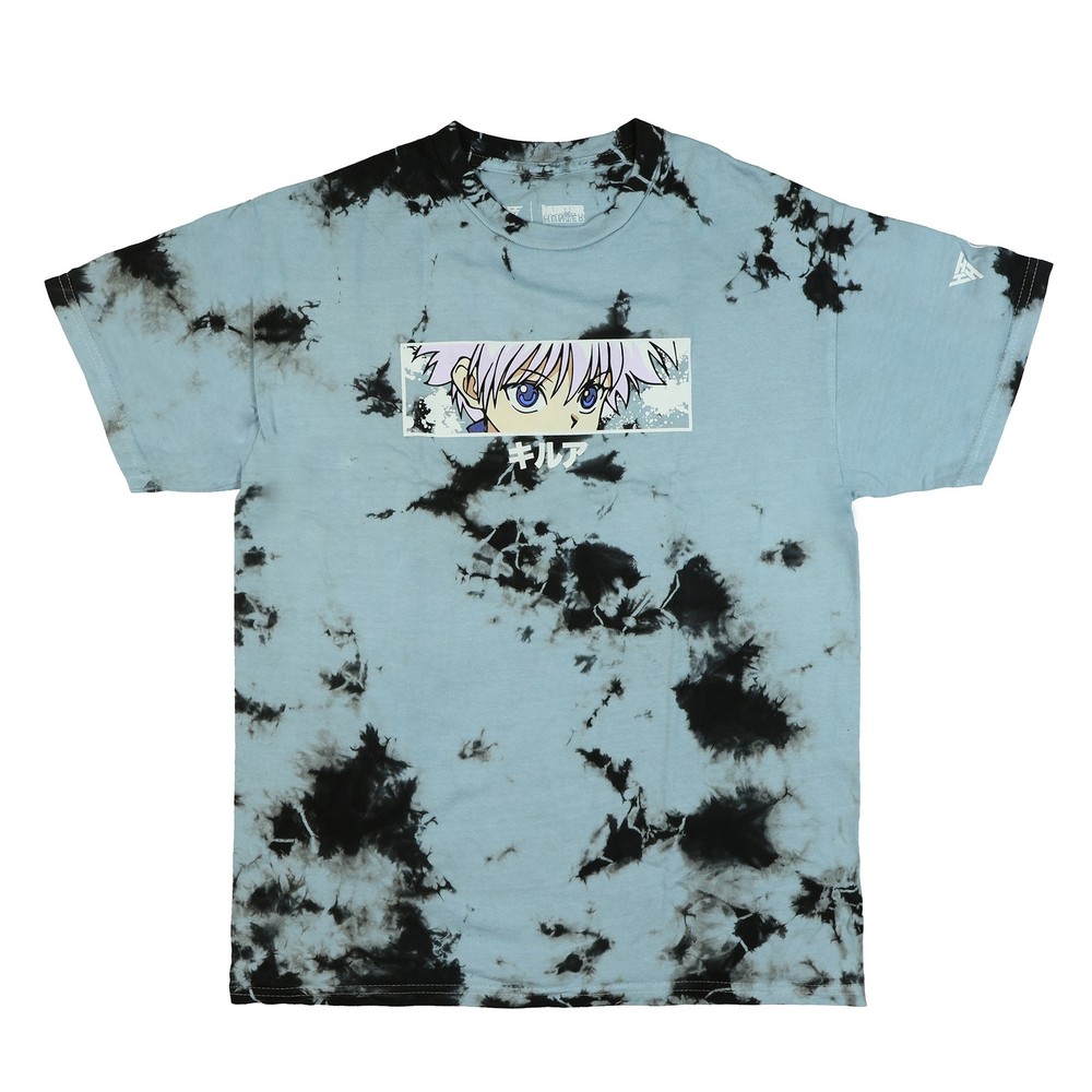 Hunter x Hunter T-Shirt Men’s Killua Eyes Acid Wash Short Sleeve Tee