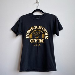 Vintage 80s Powerhouse Gym USA Double Sided Single Stitch T-shirt Size S Tag M