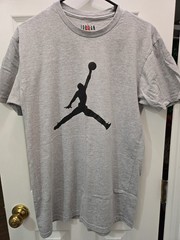 Jordan Jumpman T-Shirt Charcoal Grey Large Short Sleeve Graphic Tee