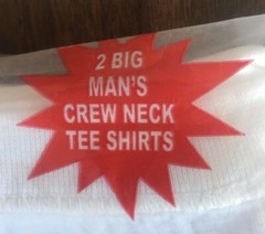 Players Big Men’s White Cotton Crew Neck T Shirt undershirts 2 Pack 4X to 9-10X