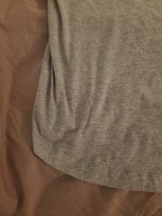 Buck Mason Mens Medium Heather Gray Pima Curved Hem T Shirt