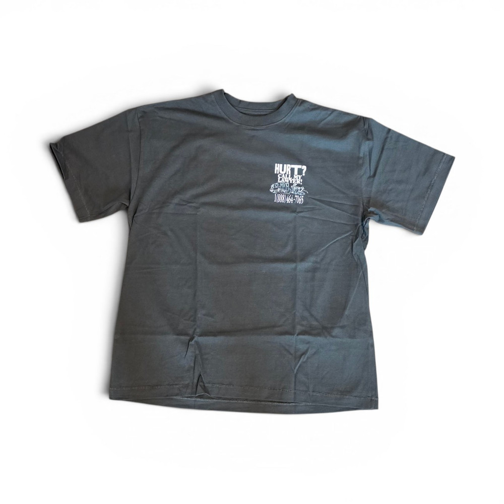 MARKET Gray Smiley “HURT? CALL MY LAWYER!” Graphic Crew Neck T-Shirt XXL
