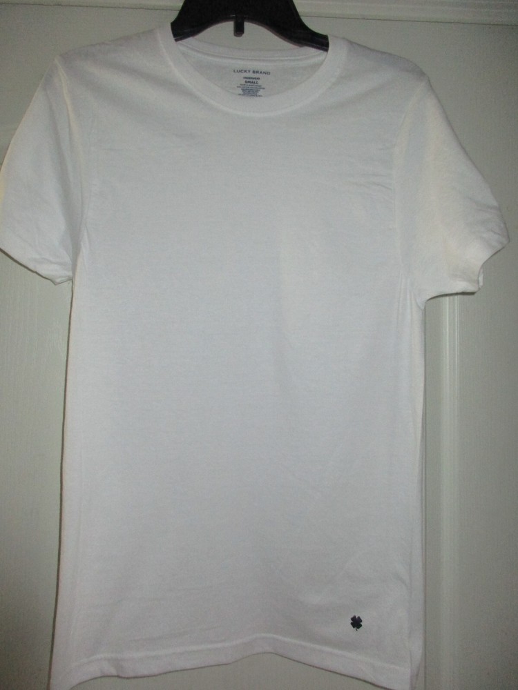 Lucky Brand 2-Pack Crewneck TEE Short Sleeve Men White S (34-36) U110.65