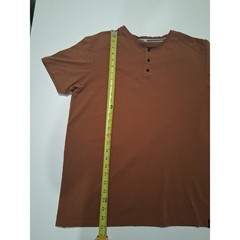 Free Planet Men’s Henley Shirt Size L Brown Short Sleeve It’s All About The…