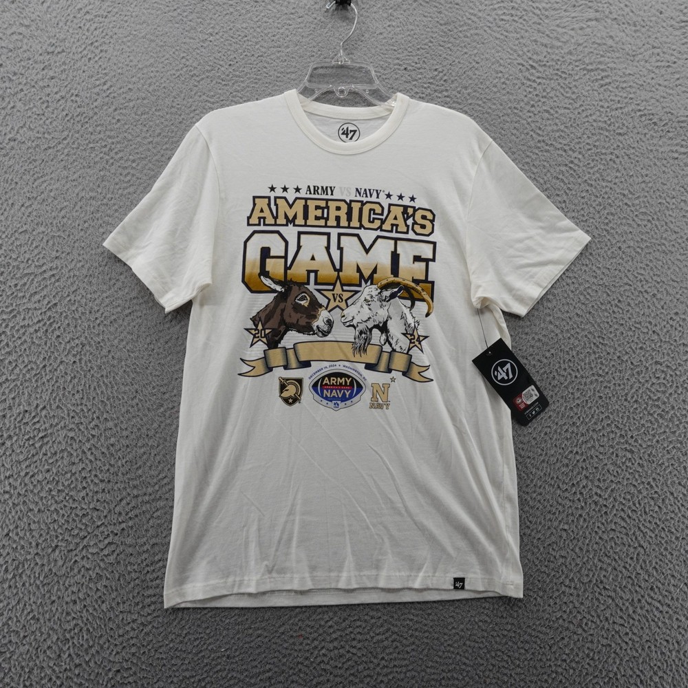 47 Brand Army Navy Americas Game TShirt Mens Collegiate White Small NWT