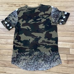 FOCUS Quality Wear T Shirt Mens M Shark Mouth Graphic Tee Camo Green Maxi Star M