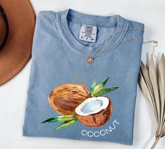 Coconut Retro Beach Summer Island Comfort Tee
