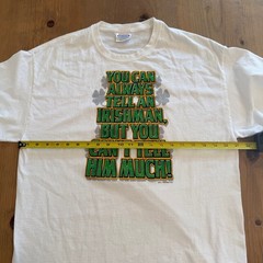 Vintage Wild Side Irish Humor T Shirt White Large St Patricks Day Tee
