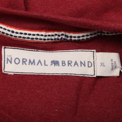 The Normal Brand Shirt Mens XL Burgundy Long Sleeve Pocket Crewneck Raglan Tee