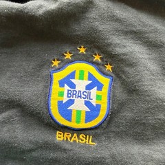 Vintage 1990s Brazil Embroidered World Cup Graphic T Shirt Mens Medium