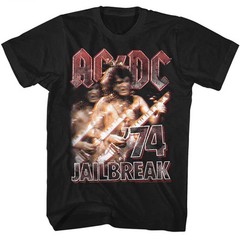 ACDC ’74 JAILBREAK T-Shirt Mens New 100% Black Cotton Sizes SM – 5XL