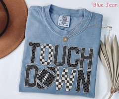 Touchdown Season Shirt Retro Checkered Football Game Day Unisex Fan Gift Tee