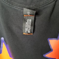 Nike Graphic Tshirt Black Zig Zag Border Back Graphics Colorful Meduim