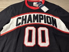 NEW Champion T-Shirt Dark Navy Blue Red White Short Sleeve Men’s Large