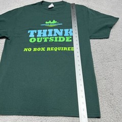 Port Company T-Shirt Med Core Blend Tee Green Short Sleeve Think Outside The Box