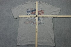 Delta Shirt Mens L Gray Mount Rushmore National Memorial Flag USA Graphic Tee
