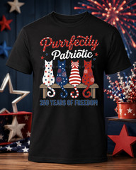 250th 4th of July Patriotic Funny Cat Lover 1776
