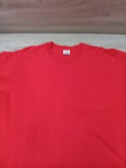 Vtg BVD Premium Series Pocket T-Shirt Mens Size XL Red Made in USA Single Stitch