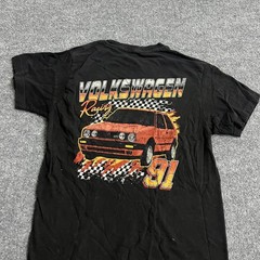 Volkswagen T-Shirt Mens Size S Black Racing GTI Graphic Short Sleeve Cotton