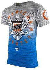 American Fighter Men’s T-shirt VANDERPAINT Crew neck Athletic Eagle MMA