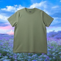 Common People Ottoman Texture Shirt Garment Dye Relaxed Fit Green L Ribbed Sleek