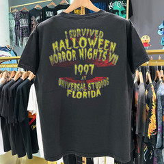 1997 Halloween Horror Nights VII ** Washed T-Shirt Black L