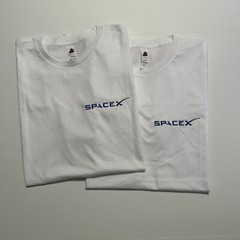 SpaceX Stitched T-Shirt NASA Elon Musk Tesla Space X Embroidery StarShip BFR