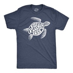 Mens Keep The Sea Plastic Free T Shirt Cute Sea Turtle Earth Day Tee