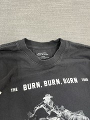 Zach Bryan Burn Burn Burn Tour Band Tee Merch Black Shirt Size Large