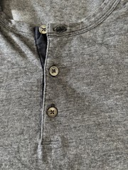 Theory Shirt Mens Henley Three Buttons Cotton Short Sleeve Adrik Strato Casual M