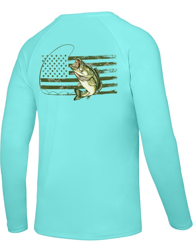 Twekfish Men’s UPF 50+ Fishing Shirt, Long Sleeve UV Protection Sun Shirt, Qu…