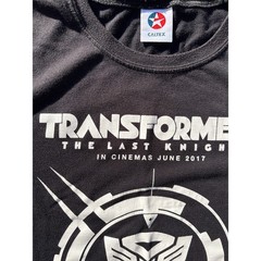 Transformers the last knight 2016 promo movie cinema shirt Kidcore Large Hasbro