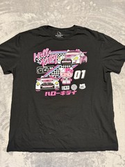 Hello Kitty Tokyo Speed Racing Car Graphic T-Shirt Men’s XL Black Japan Anime 01
