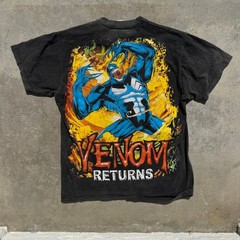 Resurreccion Venom Returns Marvel Graphic T-Shirt Blk Large Double Sided Vintage