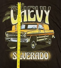 GM Official Licensed Product Brown Chevy Silverado Graphic Print Mens L Shirt