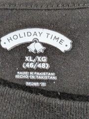 Holiday Time Men’s Black Graphic T-Shirt “Claws Is Coming to Town” XL