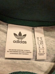 adidas Originals Samstag Colorblock Stripe Tee Green Blue Night Indigo Shirt M