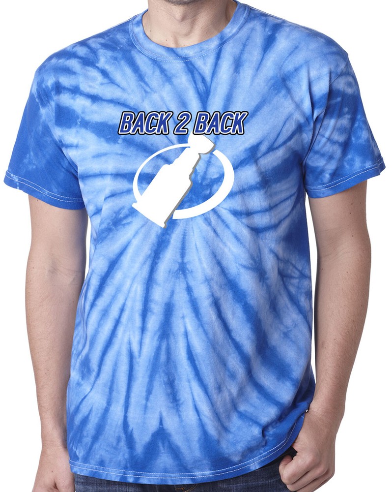 Tie-Dye Tampa Bay Lightning Stanley Cup Champions BACK 2 BACK T-Shirt