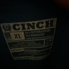 Cinch Men’s Blue Graphic Logo T-Shirt XL Crew Neck Short Sleeve Cotton Blend