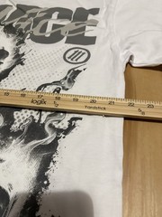 Evil Vice “Mi Vice” Skeleton Flame Graphic Men’s White T Shirt Size Large