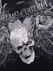 Xtreme Couture by Affliction Men’s Thermal Shirt WHIPLASH Skull