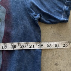 Delta Apparel Men’s XL Blue Cotton Knit Crew Neck USA Flag Bald Eagle T-Shirt