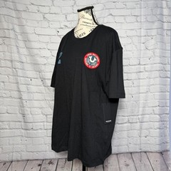 True Religion Black Graphic Tee Shirt Men’s Large Logo Back Patch Streetwear NWT