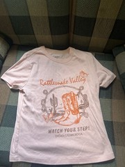 Mighty Fine Women’s Pink Rattlesnake Valley Graphic T-Shirt M Crew Neck Short
