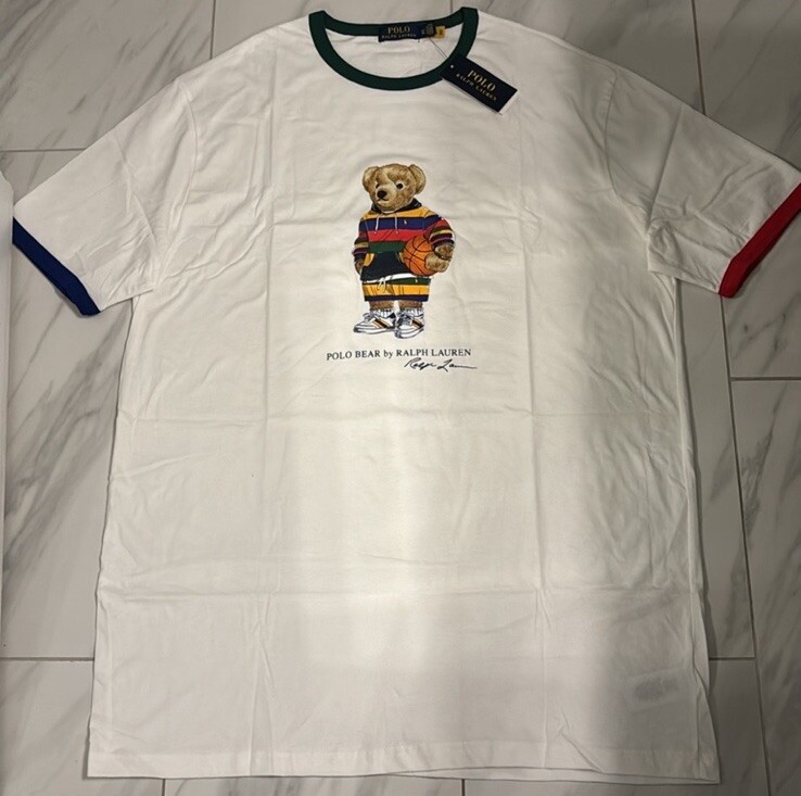 Polo Ralph Lauren Big and Tall Men’s Polo Bear T-Shirt White New